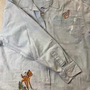Unique vintage embroidered Disney Collection Bambi chambray